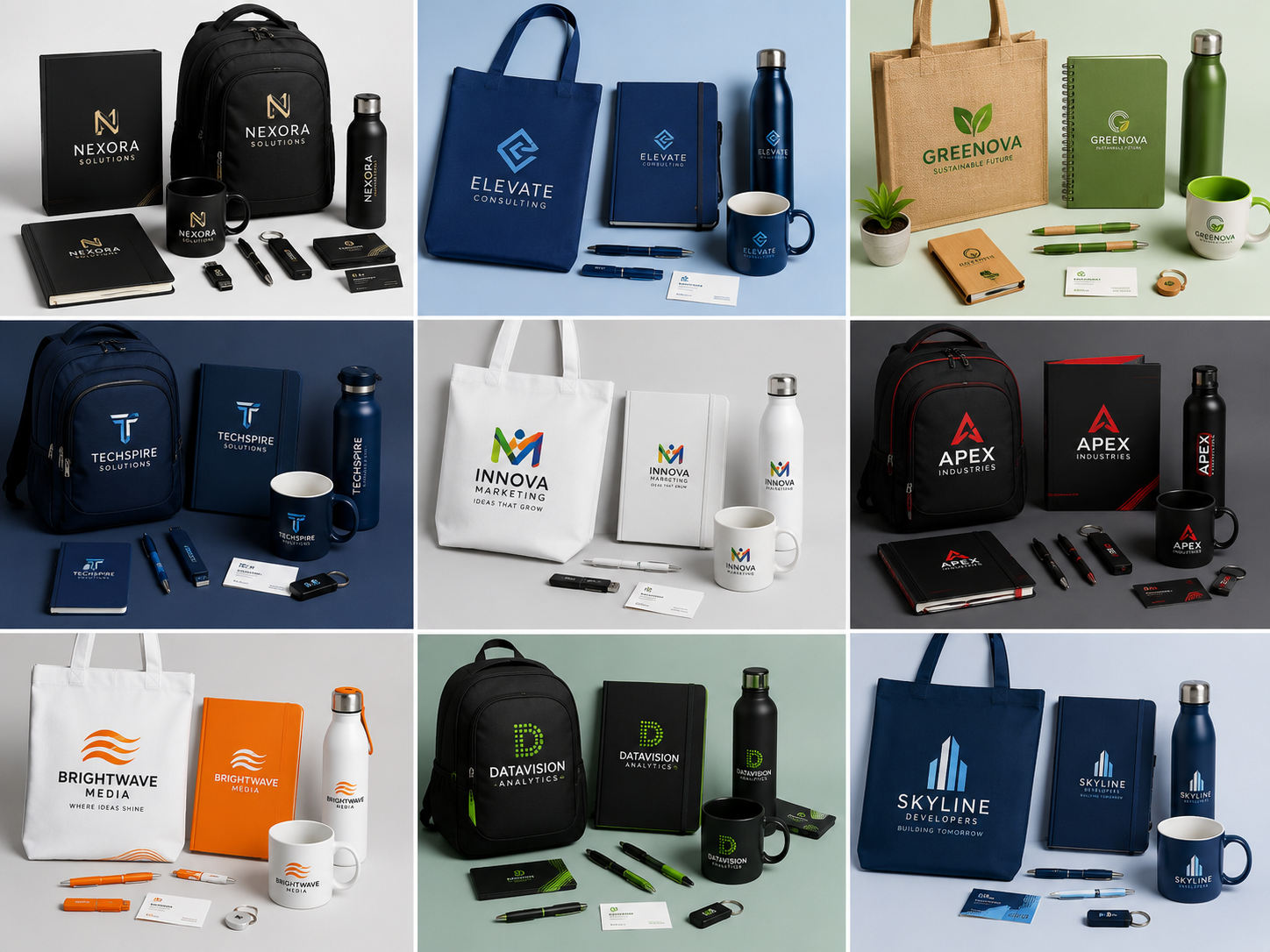 Corporate branding kit samples