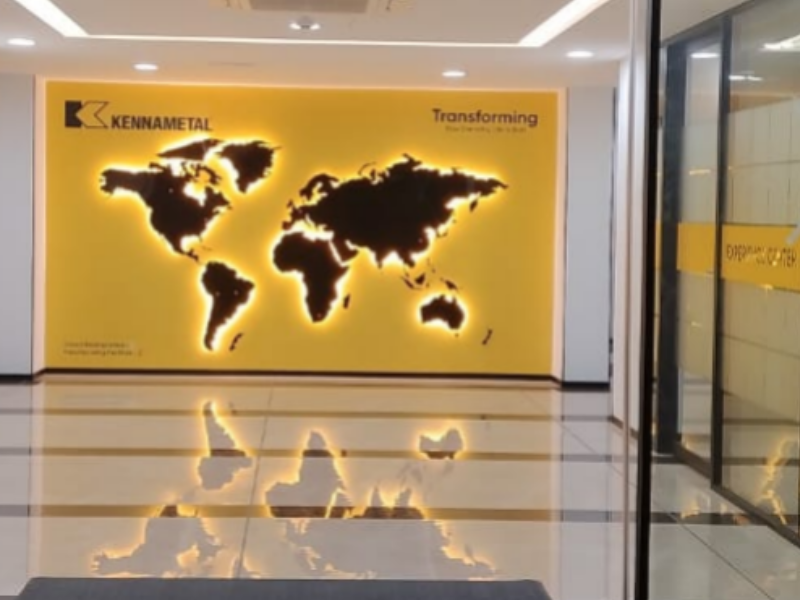 Kennametal wall branding