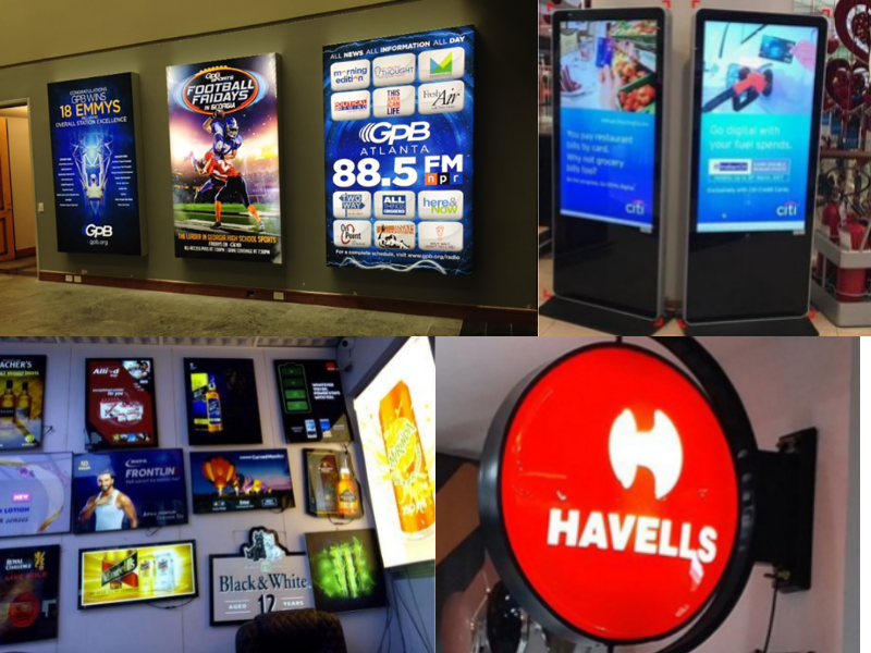 Wall display signage samples